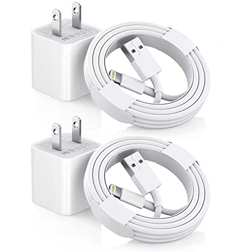 iPhone Charger, Apple Charger iPhone[Apple MFi Certified] 2Pack 3FT Lightning Cable Rapid Charging Cord USB Wall Chargers Travel Plug Adapter Compatible iPhone 13/12/11/10/X/8 Plus/XR/XS Max/SE/iPad