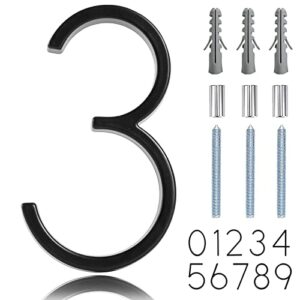 5″ floating stainless steel address house number, modern metal anti-rust house numbers with nail kits for door garden mailbox decor visibility signage (3)