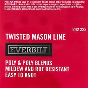 #18 x 325 ft. White Twisted Polypropylene Mason Twine (4 Pack), Rot Proof, Resists Oil, Gasoline & Most Chemicals, Great for Contractors, Masonry, Carpentry, Construction and Home Use