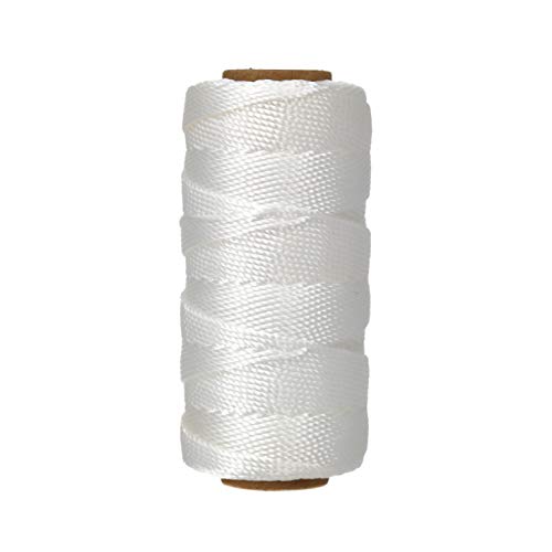 #18 x 325 ft. White Twisted Polypropylene Mason Twine (4 Pack), Rot Proof, Resists Oil, Gasoline & Most Chemicals, Great for Contractors, Masonry, Carpentry, Construction and Home Use