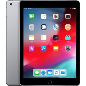 apple ipad (2018 model) with wi-fi only 32gb apple 9.7in ipad – space gray (renewed)