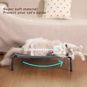 CZPET Elevated Cat Bed Puppy Hammock Raised Cooling Bed Portable Indoor and Outdoor Pet Bed Washable Breathable Mesh Bed Stable Pet Bed (Pet Bed)