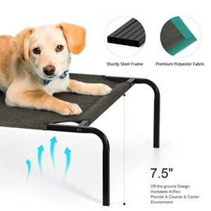 OYEAL Elevated Dog Cat Bed Small Dog Cot Indoor Outdoor Cooling Dog Cat Bed Portable Pet Cot for Small Dogs Cats Puppy, Dark