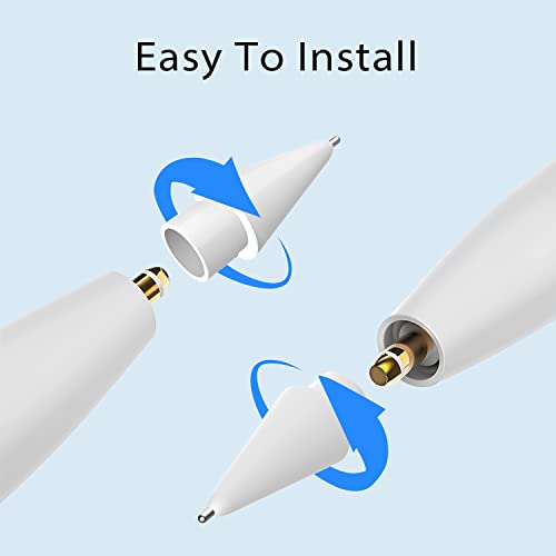 Upgraded 2 Pack Pencil Tips for Apple Pencil ,No Wear Out Fine Point Precise Control Pencil Replacement Nibs ,Compatible with Apple Pencil 1st Gen and 2nd Gen/ iPad Pro Pencil ,White