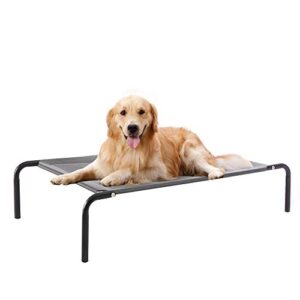 western home elevated dog bed cot, raised portable pet beds for extra large medium small dogs with breathable mesh, indoor and outdoor, stable frame & durable supportive teslin recyclable mesh