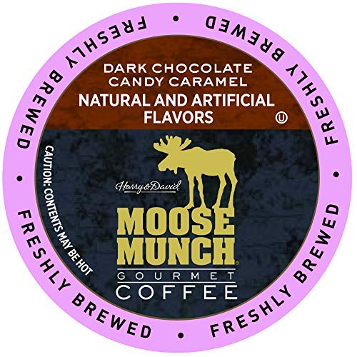 Harry & David Moose Munch Coffee in Single Serve Cups 18ct (Dark Chocolate Candy Caramel)