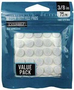 3/8 in. heavy duty white felt pads (75-pack)