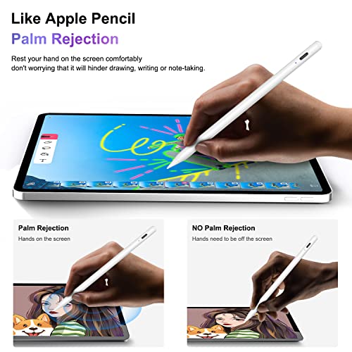 Wireless Charging Apple Pencil 2nd Generation, iPad Pencil 2nd Generation with Tilt Sensitive Palm Rejection, Magnetic Apple Pen for iPad 6/7/8/9/10, iPad Mini 5/6, iPad Air 3/4/5, iPad Pro 11"/12.9"