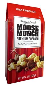 harry & david moose munch milk chocolate premium popcorn holiday box