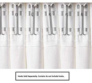 IKEA Ritva 401.119.92 White Curtain Set, 2 Panels with Tie-Backs - Size: W: 57" x L98, 100% Cotton, Pair of 2