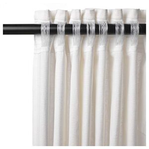 IKEA Ritva 401.119.92 White Curtain Set, 2 Panels with Tie-Backs - Size: W: 57" x L98, 100% Cotton, Pair of 2