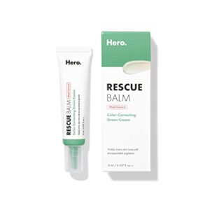rescue balm +red correct post-blemish recovery cream from hero cosmetics – intensive nourishing and calming for dry, red-looking skin after a blemish – dermatologist tested and vegan-friendly (0.5 fl oz)