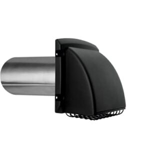 Everbilt BPMH4BLKHD6 Wide Mouth Dryer Vent Hood (Black)