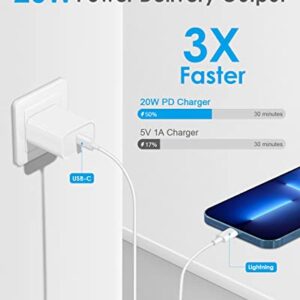 iPhone Charger 10 FT [Apple MFi Certified] 2Pack iPhone 13 14 Charger Fast Charging with USB C to Lightning Cable,20W PD USB C Charger Block Long iPhone Charger Compatible with iPhone 14/13/12/11,iPad