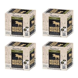 moose munch single serve coffee by harry & david, 4/18 ct boxes (72 count) (northwest blend)