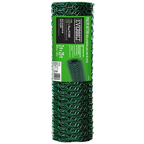 Everbilt 1 in. x 2 ft. x 25 ft. PVC Coated Poultry Netting
