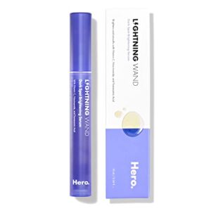 lightning wand from hero cosmetics – brightening serum for fading post-blemish dark spots with botanicals, fragrance and paraben free (10 ml, 0.34 fl oz)