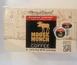 harry & david moose munch pumpkin harvest gourmet coffee 42 single serve cups