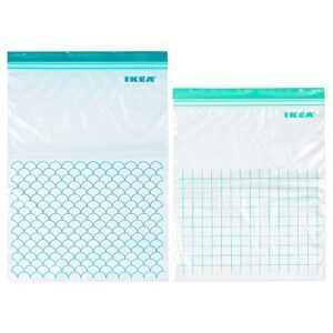 istad plastic bag, assorted colours, pack of 30, comprises: 15 bags 6 l (28.5×41 cm) and 15 bags 4.5 l (27×34 cm). can be used over and over again since it can be re-sealed.