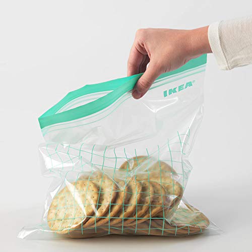 ISTAD Plastic Bag, Assorted Colours, Pack of 30, Comprises: 15 bags 6 l (28.5x41 cm) and 15 bags 4.5 l (27x34 cm). Can be used over and over again since it can be re-sealed.