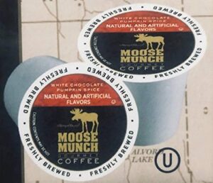 moose munch gourmet coffee 18 pods – white chocolate pumpkin spice