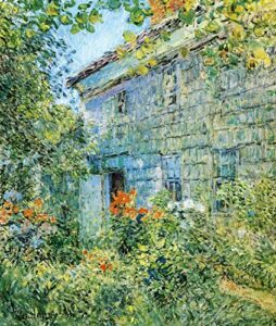 frederick childe hassam old house and garden, east hampton henry art gallery – seattle 30″ x 25″ fine art giclee canvas print reproduction (unframed)