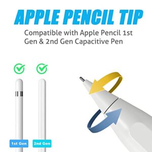 Ailun 3 Pack Apple Pencil Tips Replacement,Compatible with Apple Pencil 1st Gen and 2nd Gen,Penlike Metal Nib Wear-Resistant Pen Needle Stylus Tip,Precise Control White [3 Pack]