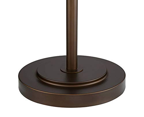 Franklin Iron Works Luz Modern Industrial Edison Bulb Floor Lamp Torchiere 72.5" Tall Oil Rubbed Bronze Clear Glass Standing Bright Lighting for Living Room Reading House Bedroom Home Office