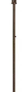 Franklin Iron Works Luz Modern Industrial Edison Bulb Floor Lamp Torchiere 72.5" Tall Oil Rubbed Bronze Clear Glass Standing Bright Lighting for Living Room Reading House Bedroom Home Office