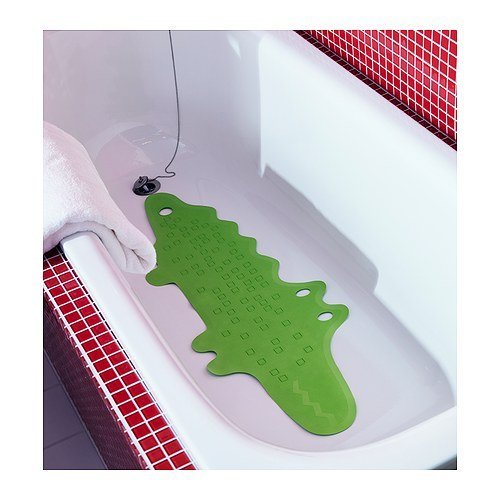 Ikea Patrull Bathtub Mat, Crocodile Green