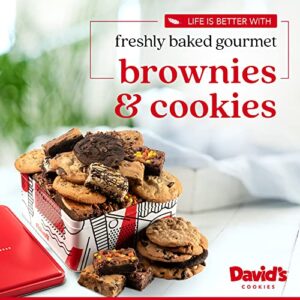 David’s Cookies Gourmet Assorted Cookies and Brownies Gift Basket - 12 x 1.5oz fresh baked cookies and 10 x 2oz individually wrapped brownies - Ideal Gift for Corporate Birthday Fathers Mothers Day Get Well and Other Special Occasions