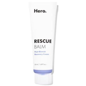 rescue balm post-blemish recovery cream from hero cosmetics – intensive nourishing and calming for dry, red-looking skin after a blemish – dermatologist tested and vegan-friendly (50 ml, 1.69 fl. oz)