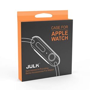 [2-Pack] Julk 40mm Case for Apple Watch Series 6 / SE / Series 5 / Series 4 Screen Protector, Overall Protective Case TPU HD Ultra-Thin Cover for iWatch, Transparent