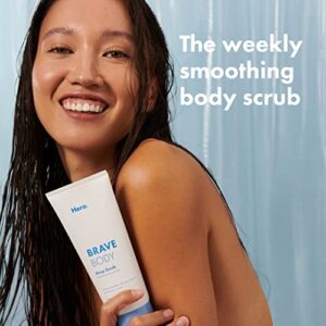 Brave Body Deep Scrub from Hero Cosmetics - Weekly Smoothing Body Scrub Visibly Renews and Smooths for Glowing Skin with Dissolving Sugar - Not Harsh or Abrasive (160ml, 3.4 Fl. Oz.)