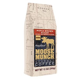 moose munch gourmet ground coffee by harry & david, 12 oz bag (maple brown sugar)