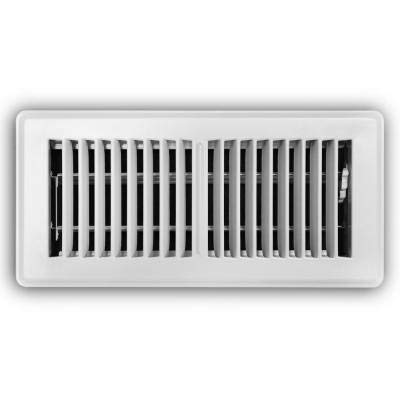 Everbilt 4 in. x 10 in. White Floor Register Vent Diffuser