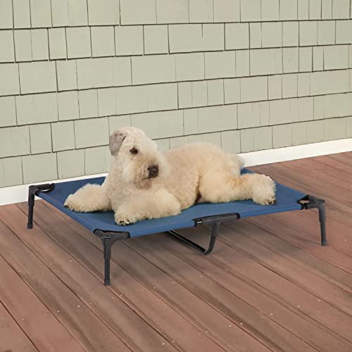 MPP Dog Beds Blue Chew Resistant Elevated Pet Cots Cold and Heat Protection Choose from 4 Sizes (Small)