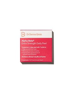 dr. dennis gross alpha beta extra strength daily peel: for oily skin, uneven tone or texture, wrinkles or enlarged pores (5 treatments)