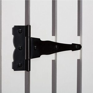 Everbilt 6 in. x 4.25 in. Black Heavy Duty Decorative Tee Hinge