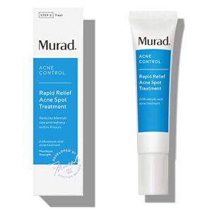 murad rapid relief acne spot treatment – acne control max strength 2% salicylic acid clear gel blemish remover – fast active acne relief backed by science.5 oz