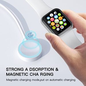 Watch Charger Compatible with Apple Watch Charger, Magnetic Charging Cable for iWatch Series 8/7/6/SE/5/4/3/2,Portable Wireless Charger with USB Charging Cord (3.3ft / 1m)
