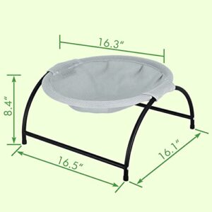 PHYEX Cat Bed Elevated Pet Hammock for Kitty Cat Small Dog, Easy Assembly Raised Cat Cot for Indoors & Outdoors, Gray