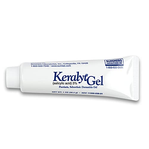 Keralyt 3% Salicylic Acid Gel - Exfoliating Moisturizing Skin Gel - Promotes Relief from Itchy, Redness, Dryness, Roughness, and Flakey Skin from Psoriasis, Eczema, Acne, Dermatitis