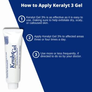 Keralyt 3% Salicylic Acid Gel - Exfoliating Moisturizing Skin Gel - Promotes Relief from Itchy, Redness, Dryness, Roughness, and Flakey Skin from Psoriasis, Eczema, Acne, Dermatitis