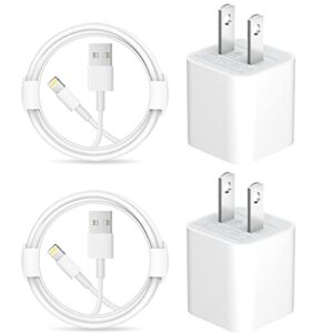 iphone charger【apple mfi certified 】[2-pack] usb wall charger block and 6ft usb fast charging cable compatible with iphone 14/14 pro/14 pro max/14 plus/13/12/11/mini/xs/max/xr/x/8/7/se