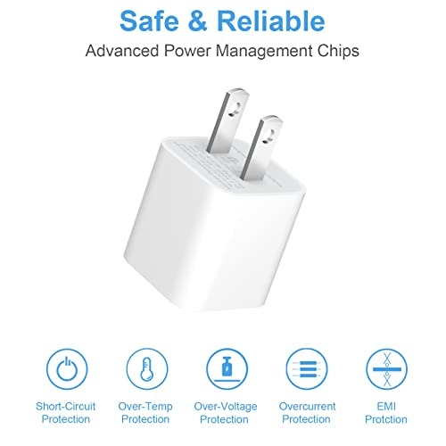 iPhone Charger【Apple MFi Certified 】[2-Pack] USB Wall Charger Block and 6FT USB Fast Charging Cable Compatible with iPhone 14/14 Pro/14 Pro Max/14 Plus/13/12/11/Mini/XS/Max/XR/X/8/7/SE