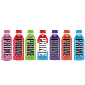 prime hydration sports drink variety pack – energy drink, electrolyte beverage – meta moon, lemon lime, tropical punch, blue raspberry, orange, grape & ice pop – 16.9 fl oz (7 pack)