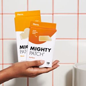 Mighty Patch XL Patch Duo from Hero Cosmetics - XL Hydrocolloid Patches for Nose Pores and Large Breakout Areas (10 Count)