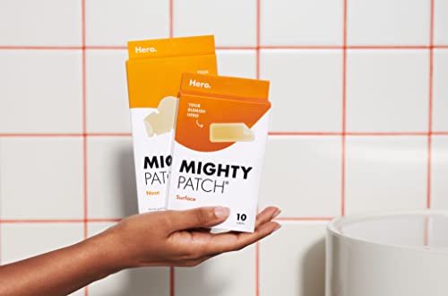 Mighty Patch XL Patch Duo from Hero Cosmetics - XL Hydrocolloid Patches for Nose Pores and Large Breakout Areas (10 Count)