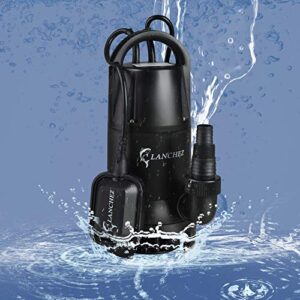 Lanchez 1 HP Submersible Sump Pump 4462GPH Clean & Dirty Water Transfer Pump with Float Switch for Pool Garden Cellar Pond